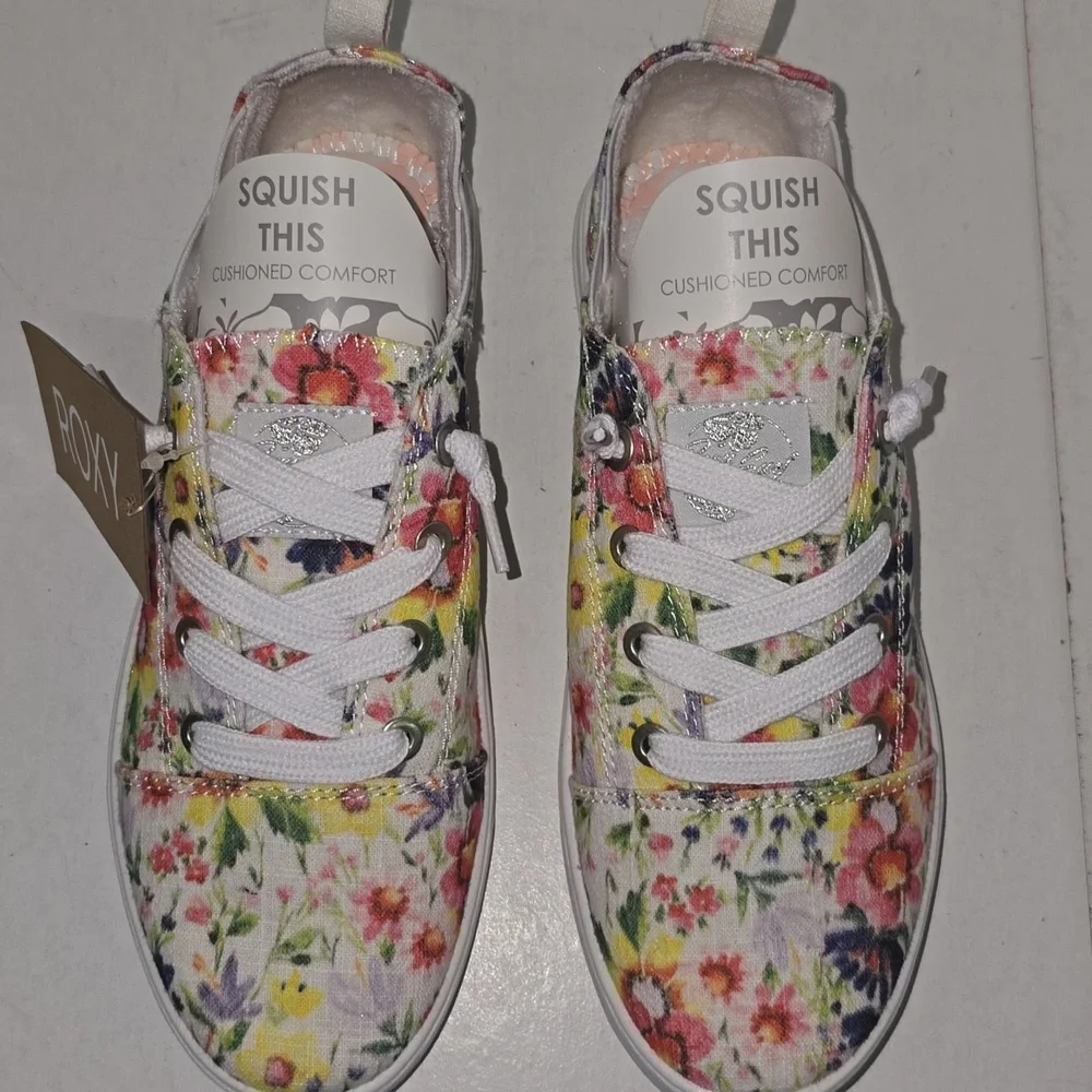 Roxy Libbie Slide On Canvas Floral Print Memory Foam Womens Size 6 NWT